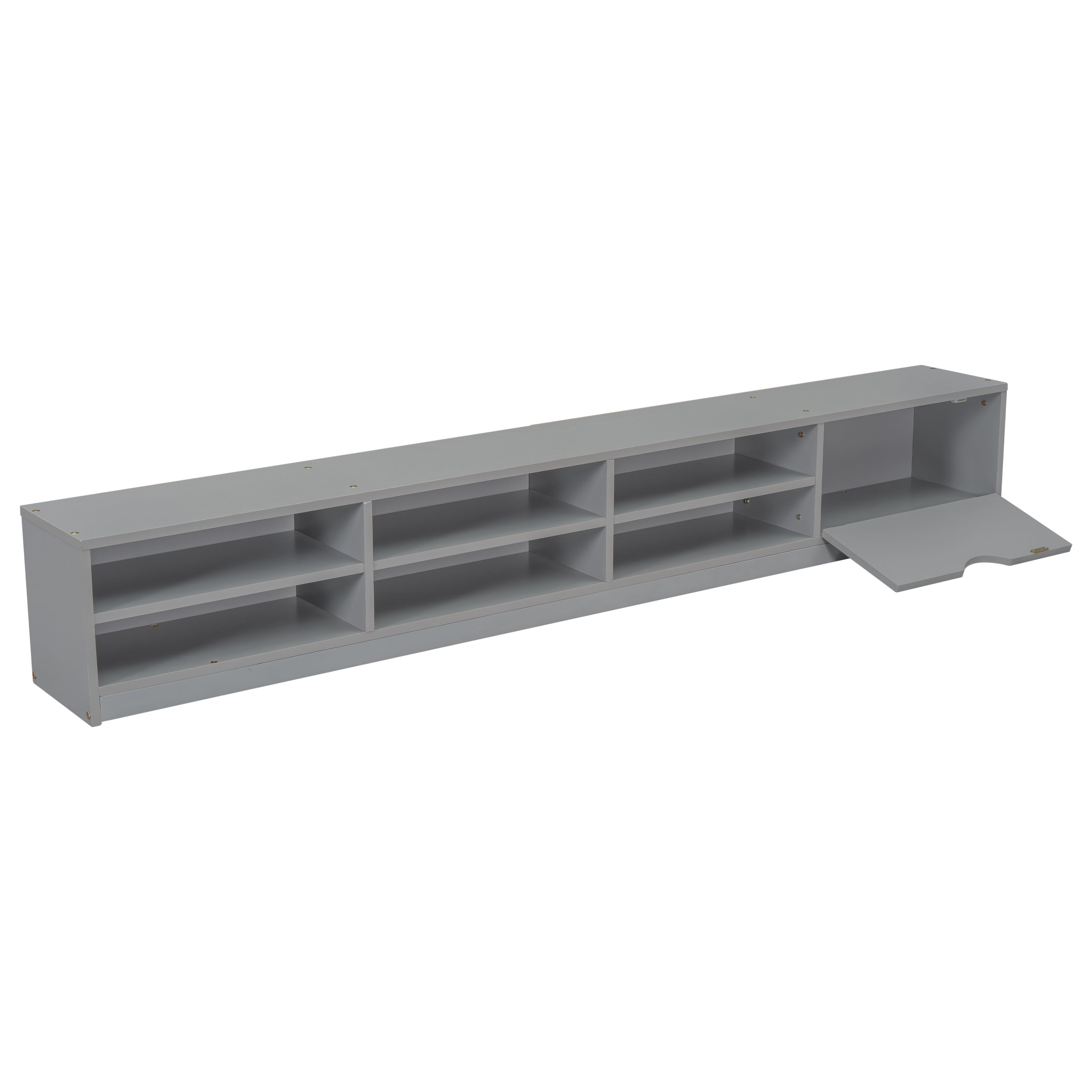 Full House Bed with Roof Frame, Bedside-shelves, Under Bed Storage Unit,Grey - Atlantic Fine Furniture Melbourne FL