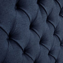 Transitional Upholstery Headboard With Tufted Buttons And Nailhead Trim