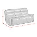 Aruba - Power Motion Sofa With Power Headrest - Pebble Navy