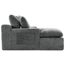 Cloud Sectional Sofa With Double Layer Cushion And Side Pockets, Free-Combined