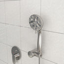 Dual Shower Head System With Rain Shower And Handheld, Wall Mounted, 10" Round Design - Brushed Nickel