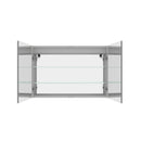 LED Medicine Cabinet With Mirror, Double Door With Defogger, Dimmer, Surface Mount