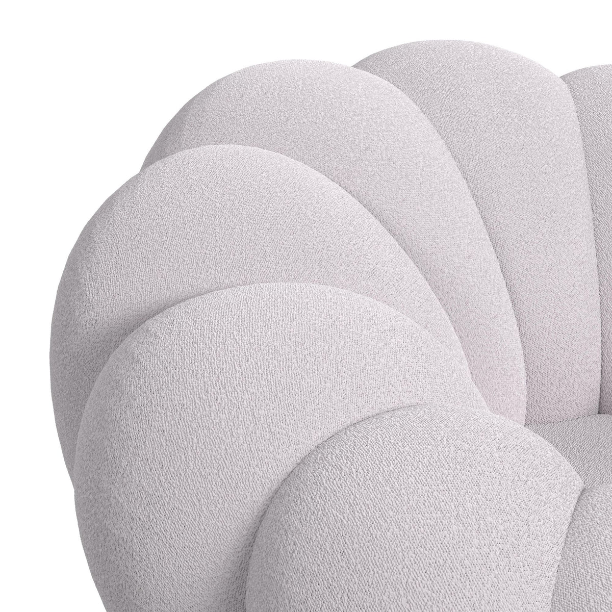 Bubble Swivel Chair And Ottoman in Light Gray by Elements International, view 6