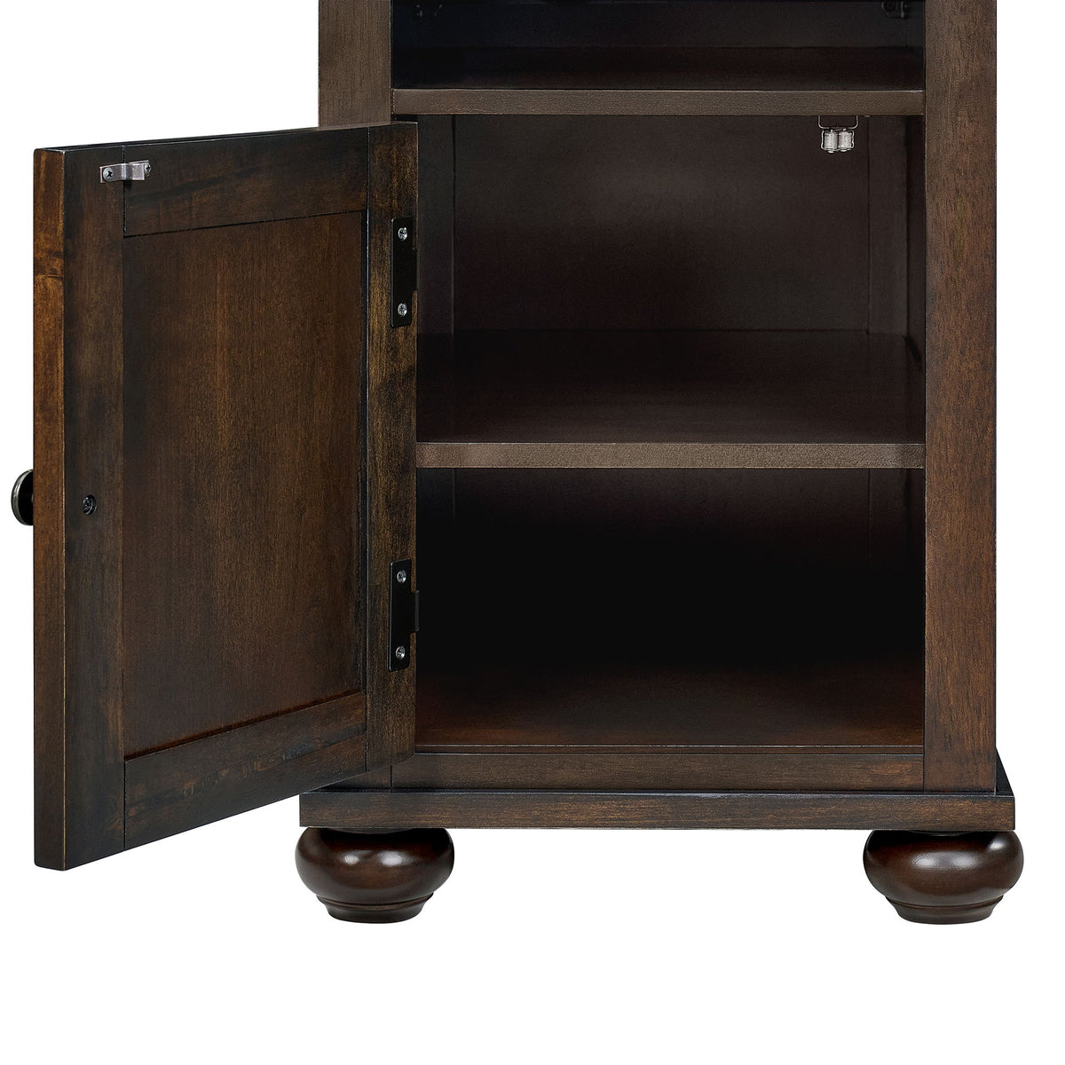 Wagner Chairside Table With USB in Cherry by Elements International, view 5