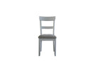 House - Marchese Side Chair (Set of 2) - Two Tone Gray Fabric & Pearl Gray Finish - Atlantic Fine Furniture Inc