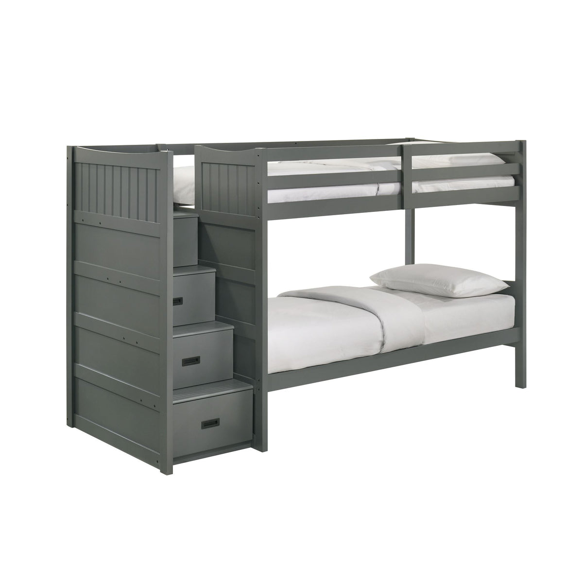 Sami Step Bunk With Left Headboard in Dark Brown by Elements International, view 3