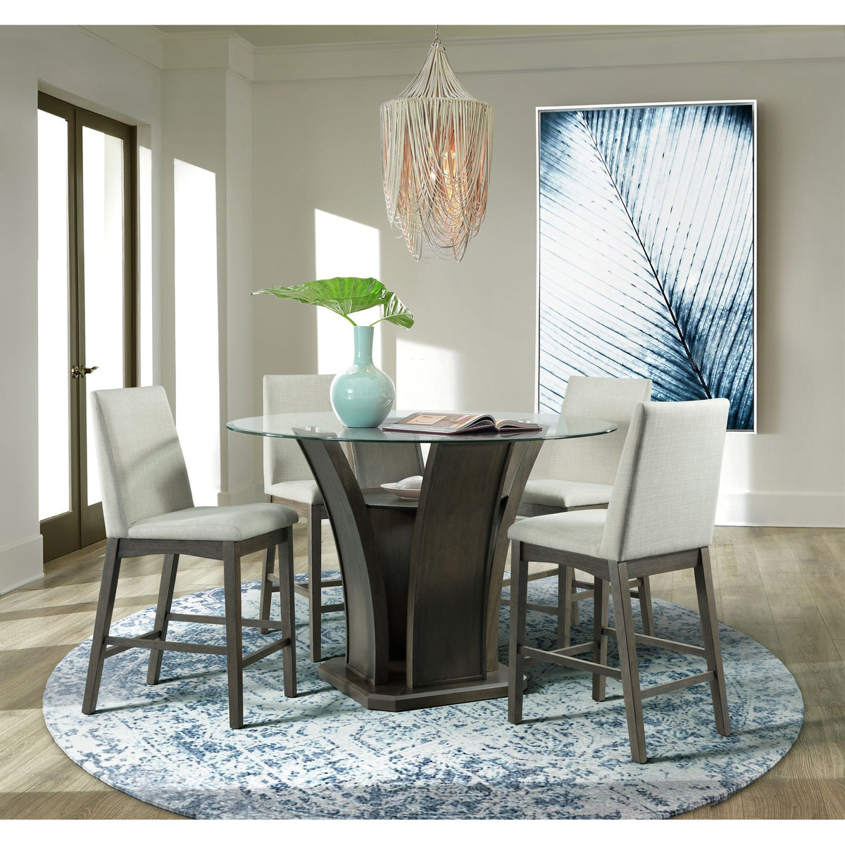 Dapper Counter Height Side Chair (Set of 2) in Beige by Elements International, view 5