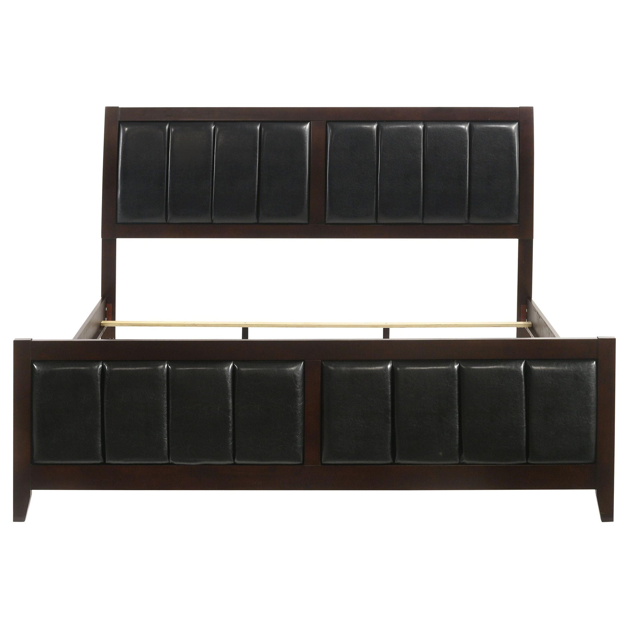 Carlton Wood Eastern King Panel Bed Cappuccino