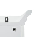 Bathroom Vanity With 2 Damping Hinge Doors, 3 Drawers, Adjustable Shelves - White