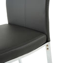 Modern Upholstered Dining Chair Electroplated Metal Legs (Set of 2)
