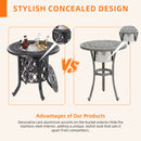 Side Table With Removable Ice Bucket, Hand Brushed Finish, Food Grade Bucket For Indoor & Outdoor Use - Antique Bronze