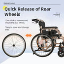 Premium Lightweight Foldable Transport Wheelchair For Adults