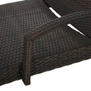 Salem - Contemporary Wicker Chaise Lounge With Arm, Weather Resistant