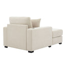 Oversized Chaise Lounger Modern Style Sofa Couch, With Pillows, Charge Station & Cup Holders