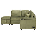 Sleeper Sofa Bed, 2 In 1 Pull Out Sofa Bed L Shape Couch With Storage Ottoman For Living Room, Bedroom Couch And Small Apartment