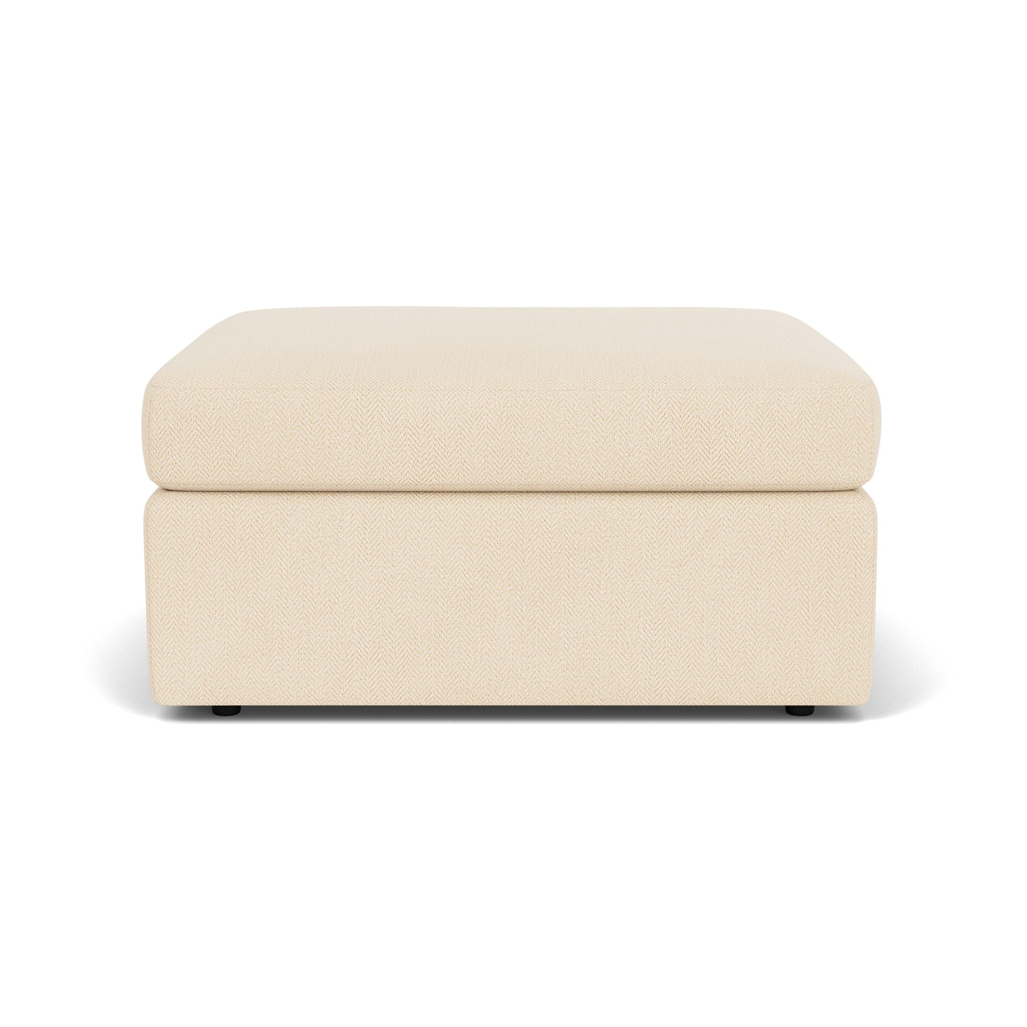Sky - Fabric Stationary Square Cocktail Ottoman