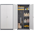 Large Capacity Wardrobe With Hanging Rod And Compartments