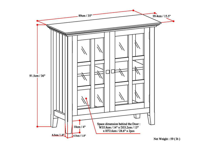 Acadian - Low Storage Cabinet - Brunette Brown