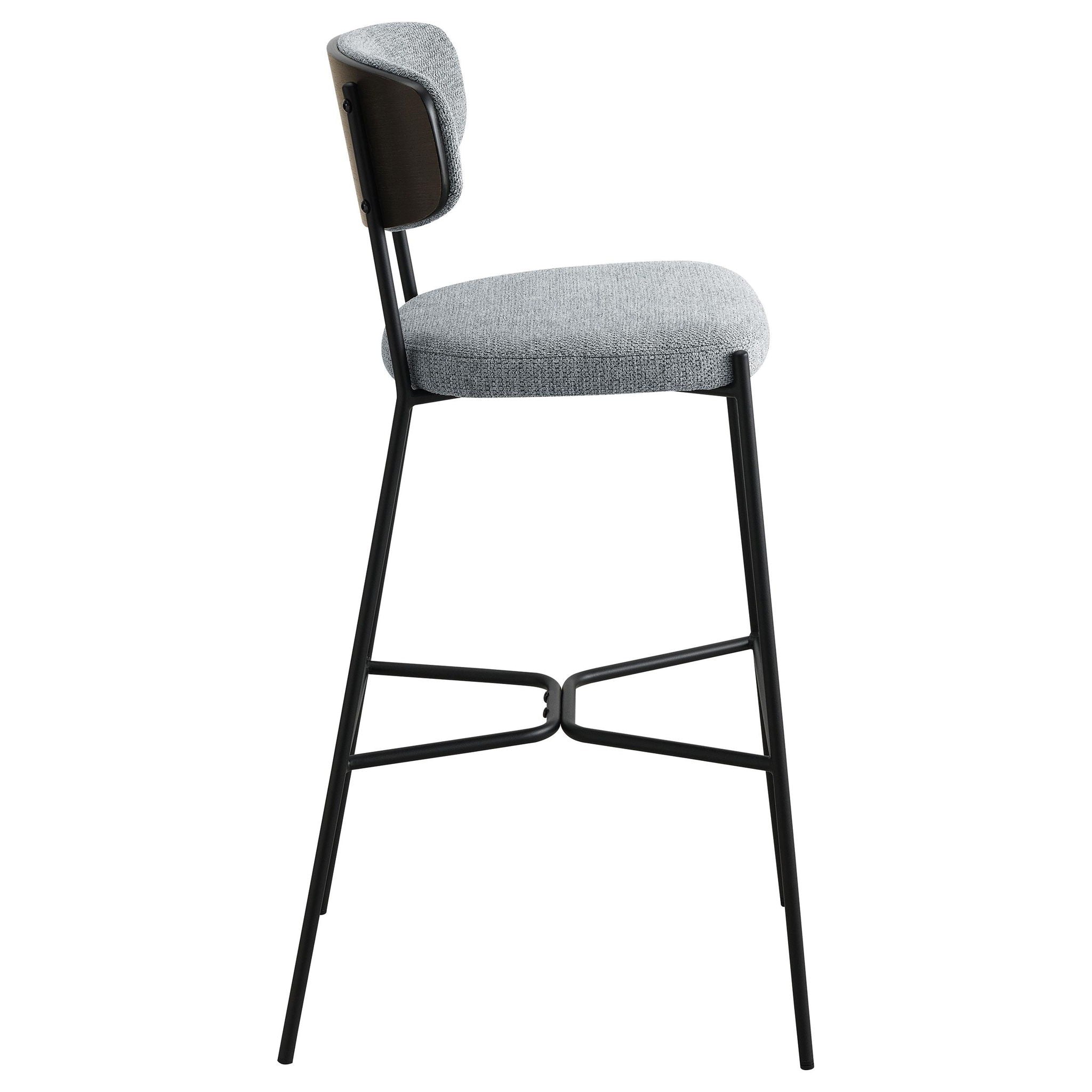 Elison Pub Height Bar Stool Grey (Set of 2) - Atlantic Fine Furniture Melbourne FL