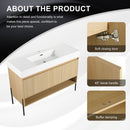 Modern Bathroom Vanity Combo With Single Resin Sink And Storage Cabinet