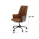 Salvol - Office Chair - Sahara Leather & Aluminum - Atlantic Fine Furniture Inc