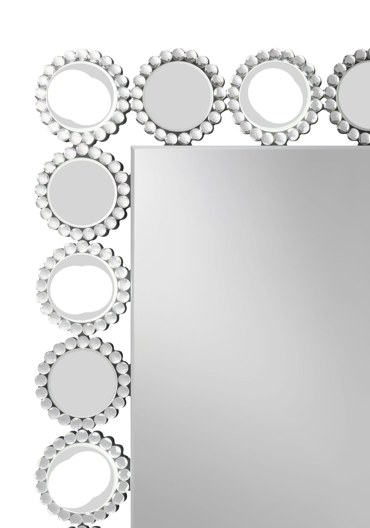 Aghes Vanity Mirror with Lighting Silver - Atlantic Fine Furniture Melbourne FL