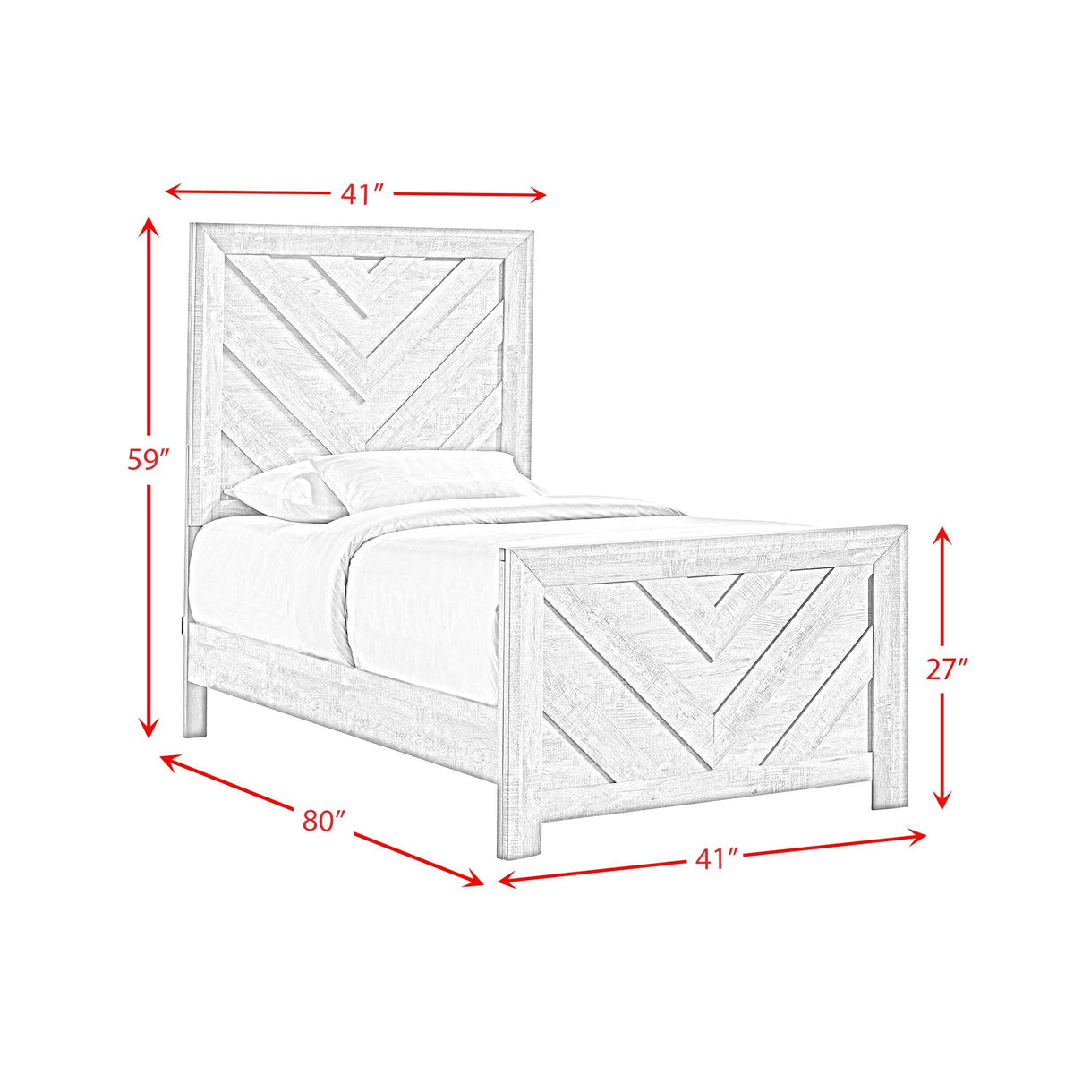 Eleanor Bed in Dark Gray by Elements International, view 16