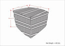 Safford - Square Woven Outdoor / Indoor Pouf - Black / White