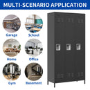 Storage Locker Cabinet With Locks For Employees, Home Gym Office School Garage - Black