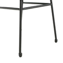 Outdoor Dining Chairs (Set of 2), Rattan Backrest And Cushions, Iron Frame - Dark Brown