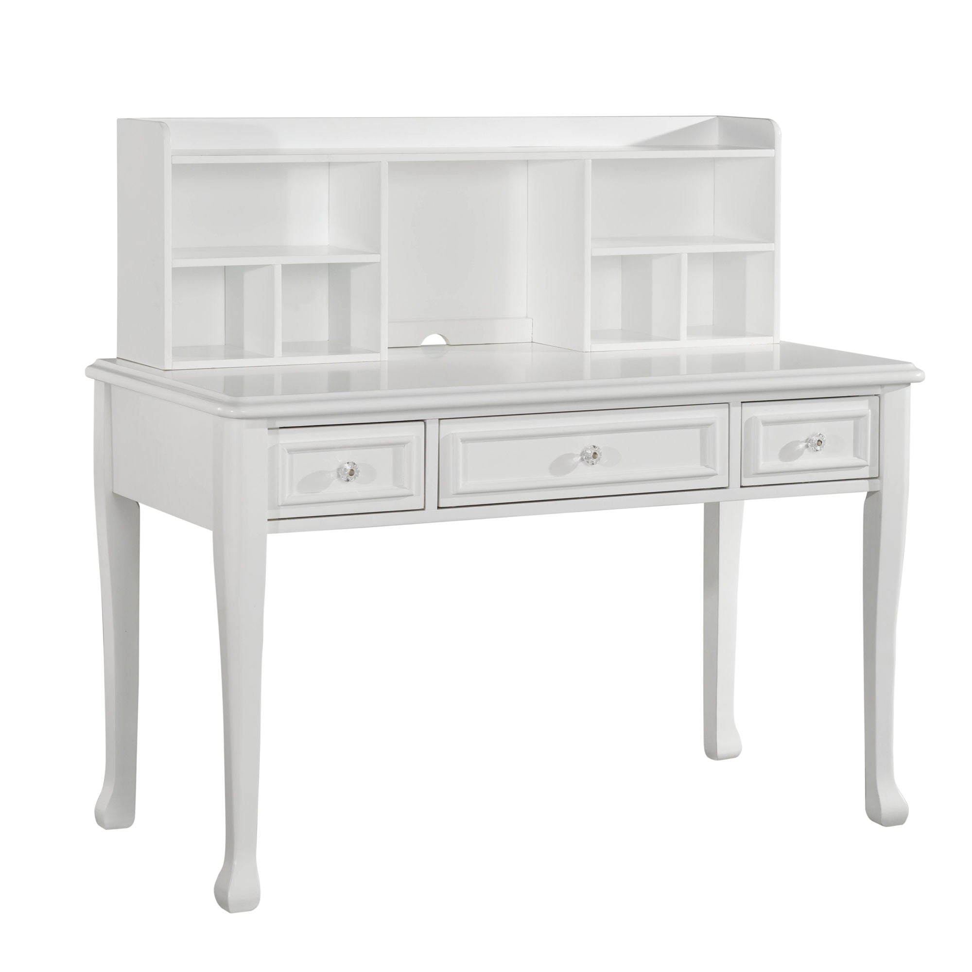 Jesse Desk With Hutch in White by Elements International