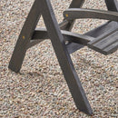 Outdoor Folding Acacia Wood Barstools With Rattan Backrest And Seat