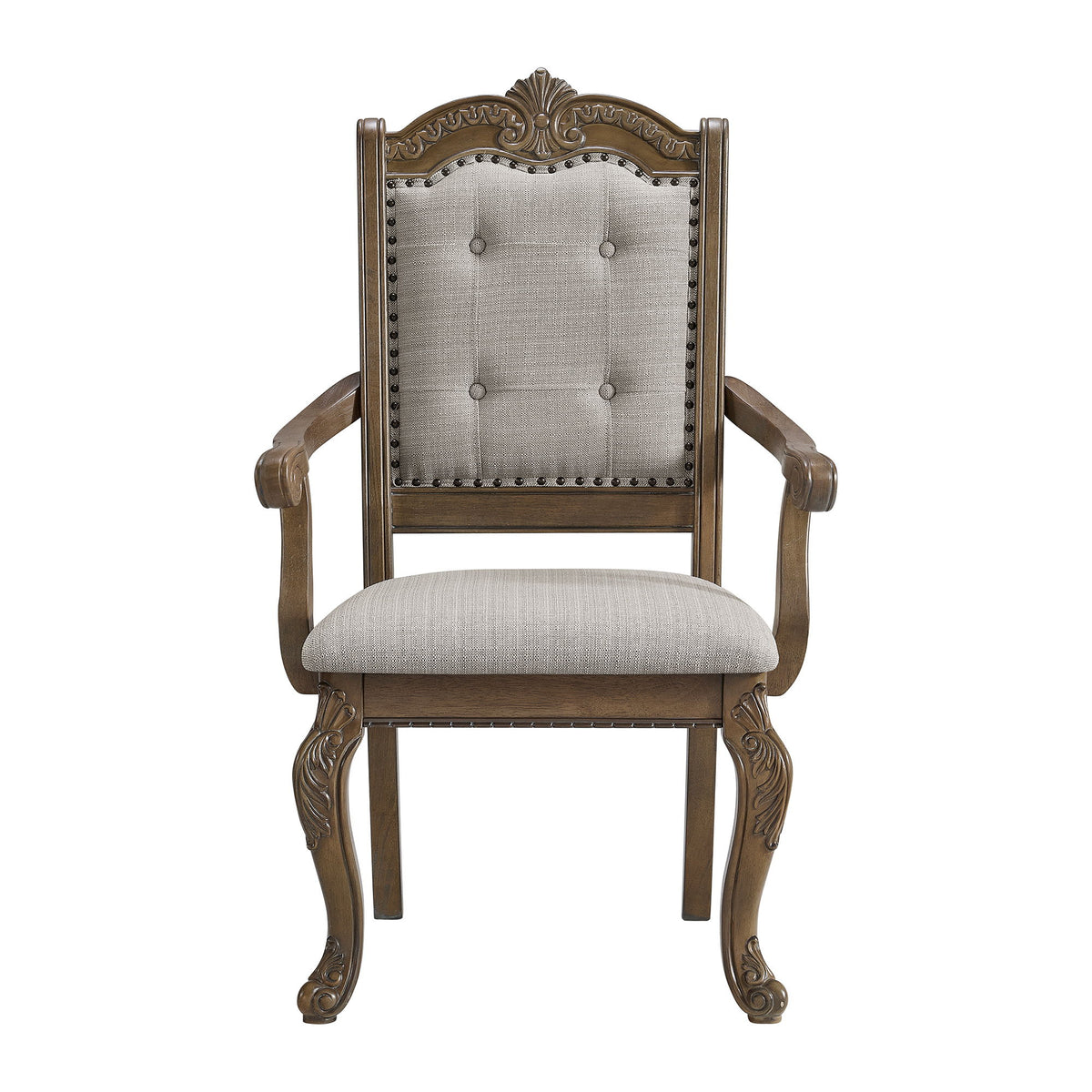 Madison Park Dining Arm Chair (Set of 2) in Walnut / Beige by Elements International, view 6