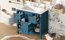 Bathroom Vanity With Resin Sink Combo, Freestanding Vanity Set With 5 Drawers