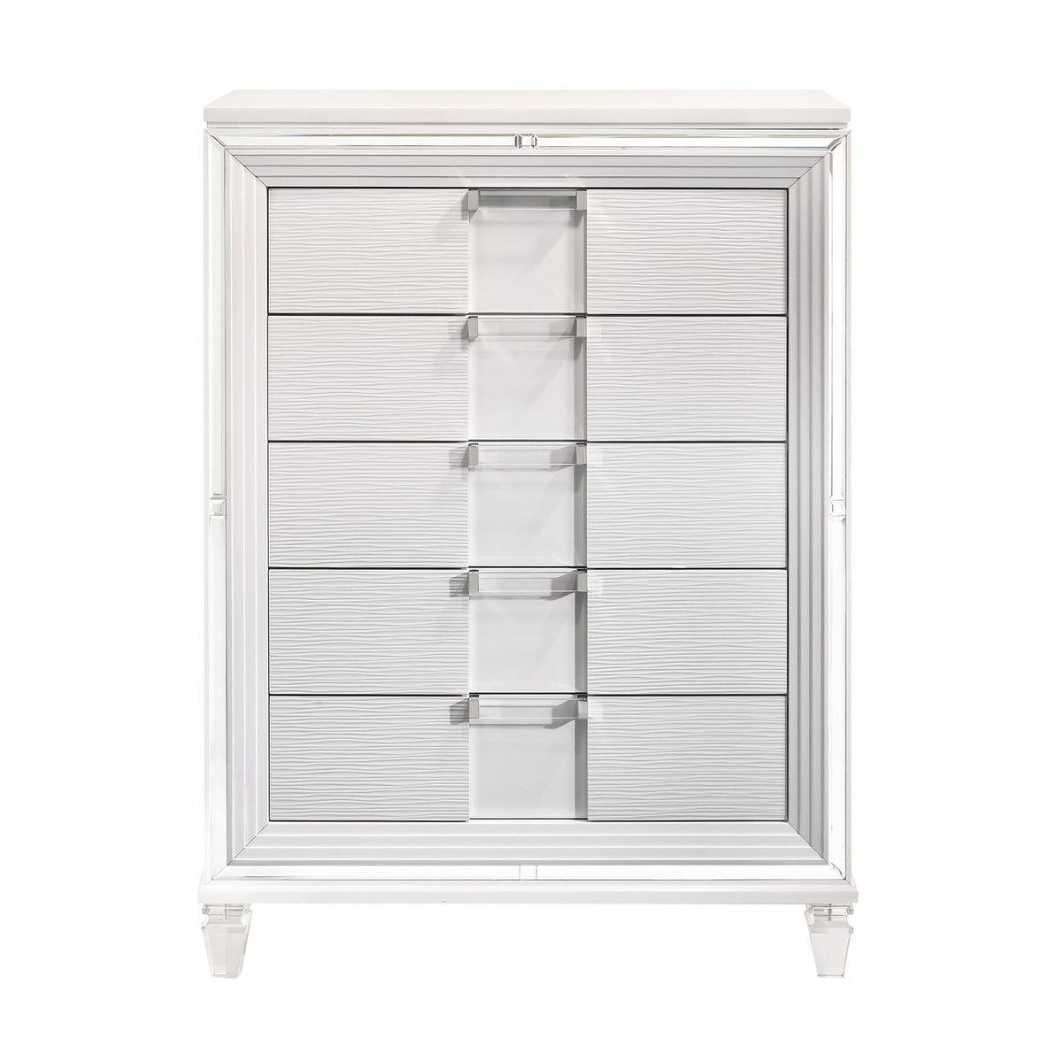 Twenty Nine 5-Drawer Flip-Top Chest in Dark Gray by Elements International, view 12