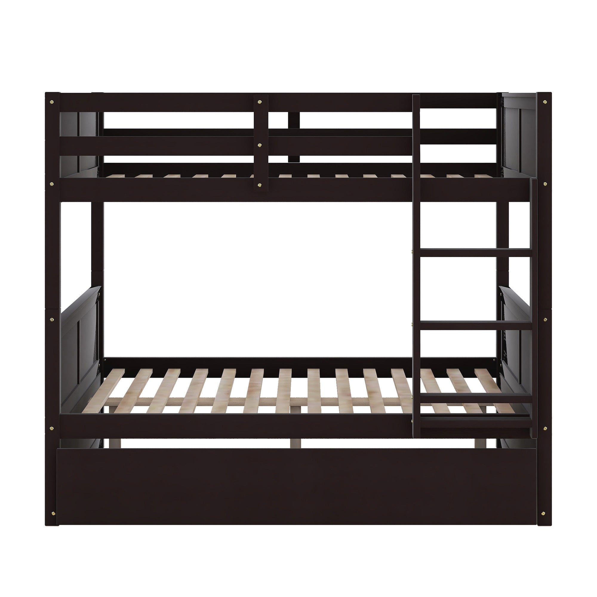 Full Over Full Bunk Bed with Twin Size Trundle, Espresso (old sku: LP000250AAP ) - Atlantic Fine Furniture Melbourne FL