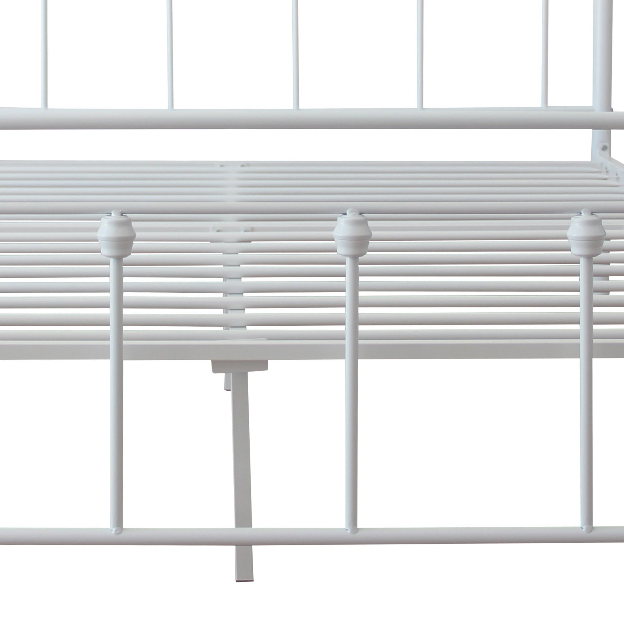 Queen Size Metal Bed Frame with Headboard and Footboard (White) - Atlantic Fine Furniture Melbourne FL