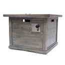 Outdoor Patio Square Gas Burning Mgo Fire Pit, Tank Inside, 40000 Btu