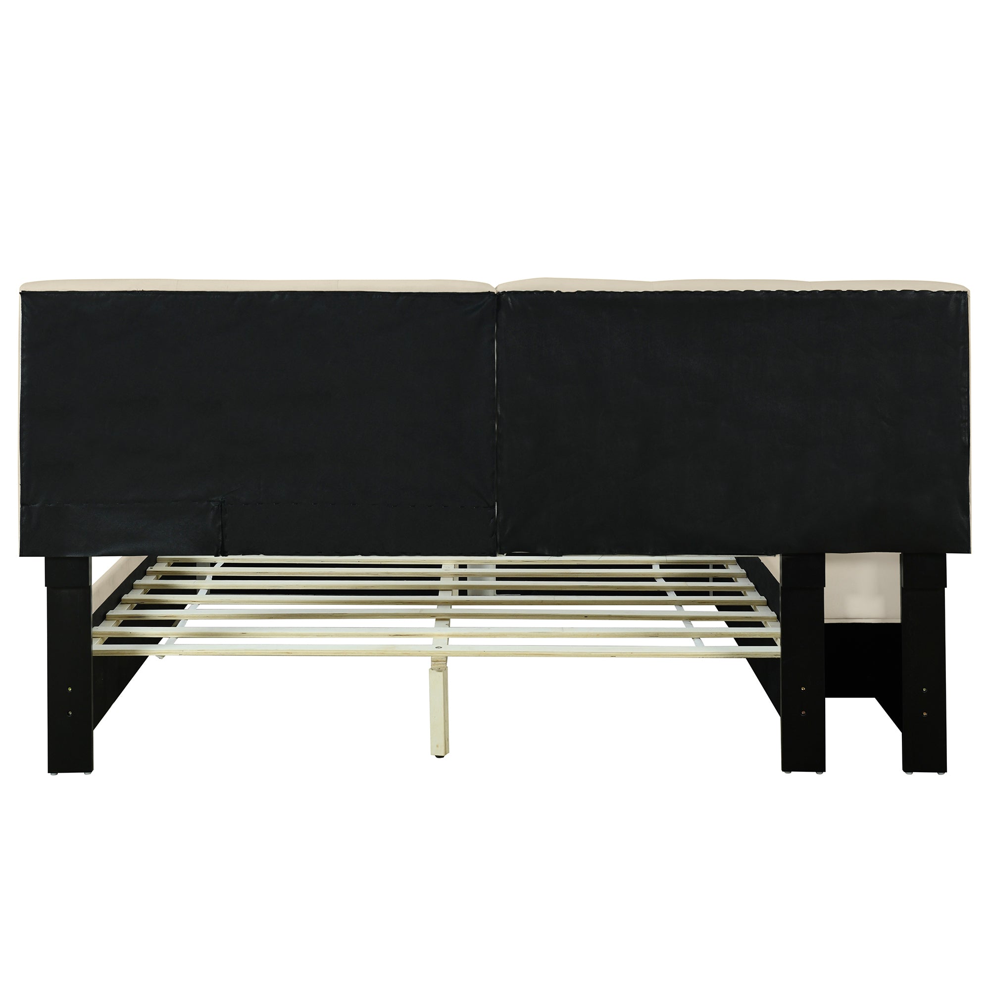 Queen Size Upholstered Platform Bed with Lateral Storage Compartments and Thick Fabric, Velvet, Beige - Atlantic Fine Furniture Melbourne FL