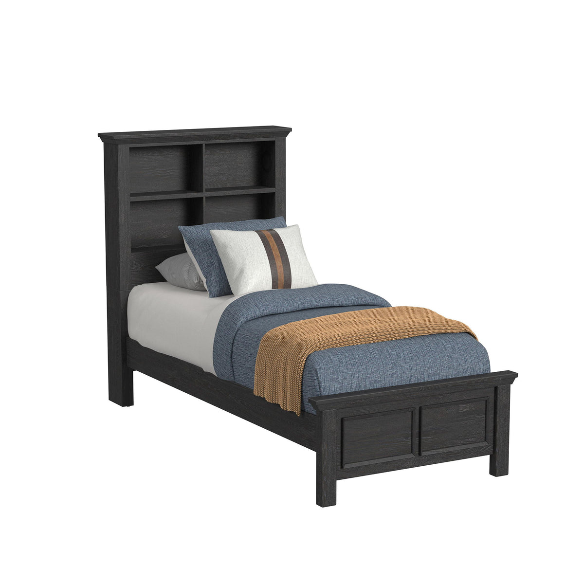 Hampton Kids Bookcase Bedroom Set in Black by Elements International, view 16
