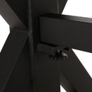 Modern Outdoor Dining Table With X Shaped Legs, Umbrella Hole