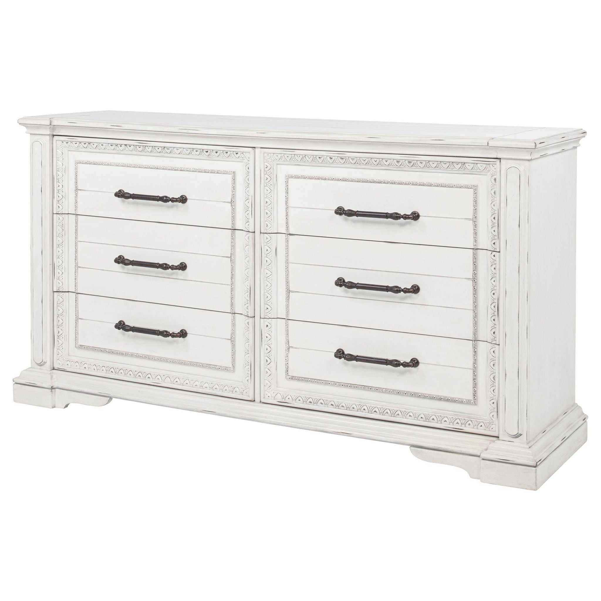 McKinney 6-drawer Bedroom Dresser Cabinet Vintage White