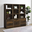 Multifunctional Bookcase With Three Open Shelves, 2 Drawers, Dual USB Charging Outlet