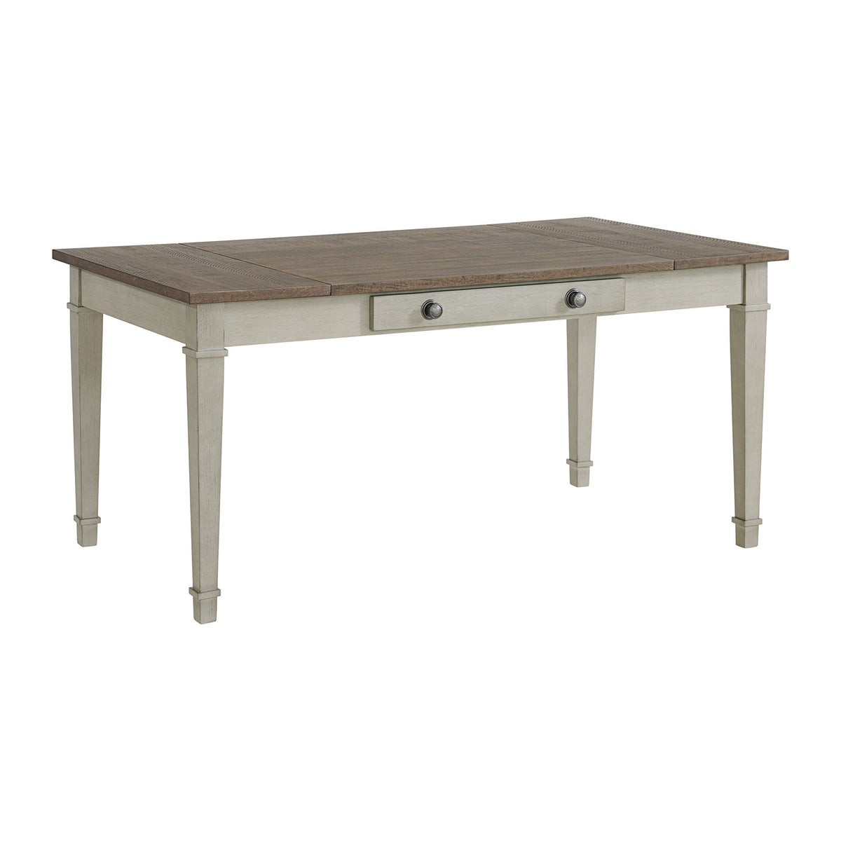Farmington Rectangular Dining Table in Medium Brown And Washed Stone by Elements International