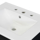 Modern Bathroom Vanity With Ceramic Sink, Soft-Close Doors, Flip Drawer, U-Shaped Shelves, Elegant Storage Solution