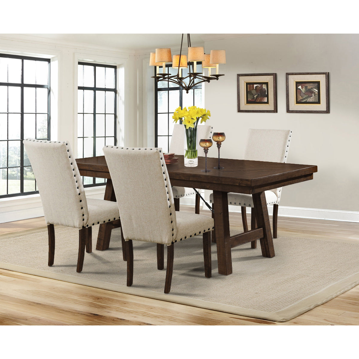 Jax Dining Set in Dark Brown by Elements International, view 11
