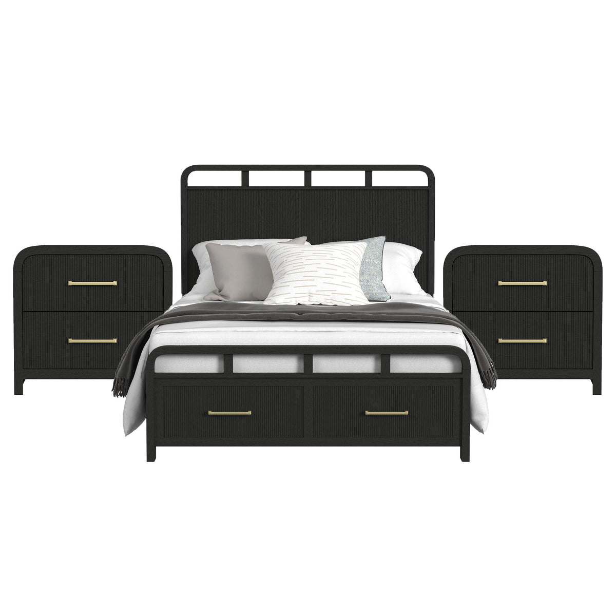 Ridgemont Storage Bedroom Set in Black by Elements International, view 12