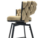 Bar Stool 360 Swivel With Back Footrest