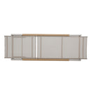 Hargrove - Outdoor Patio Aluminun Chaise Lounge, Outdoor Mesh Seat - Natural / Silver