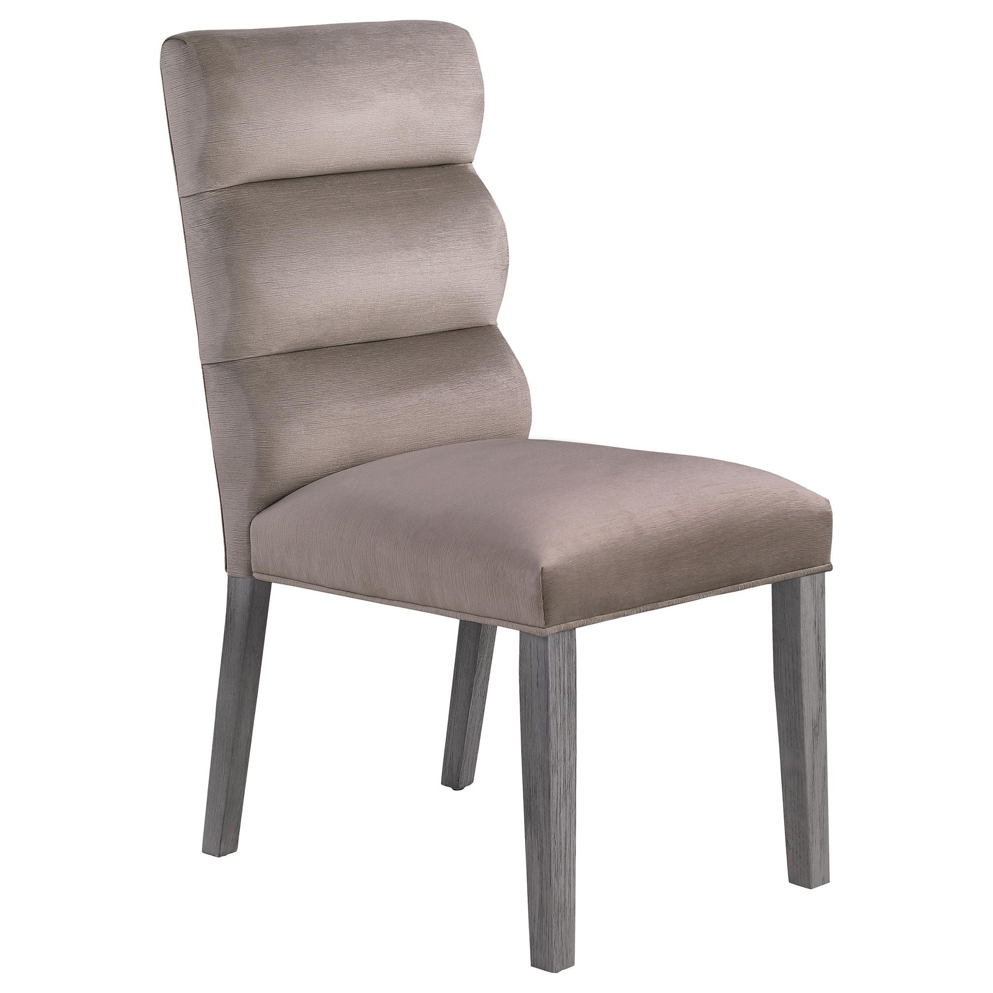 Carla Velvet Upholstered Dining Side Chair Ash (Set of 2) - Atlantic Fine Furniture Melbourne FL
